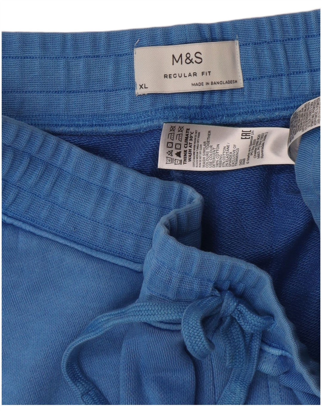 Pantaloncini sportivi vestibilità regolare da uomo Marks & Spencer XL in cotone blu