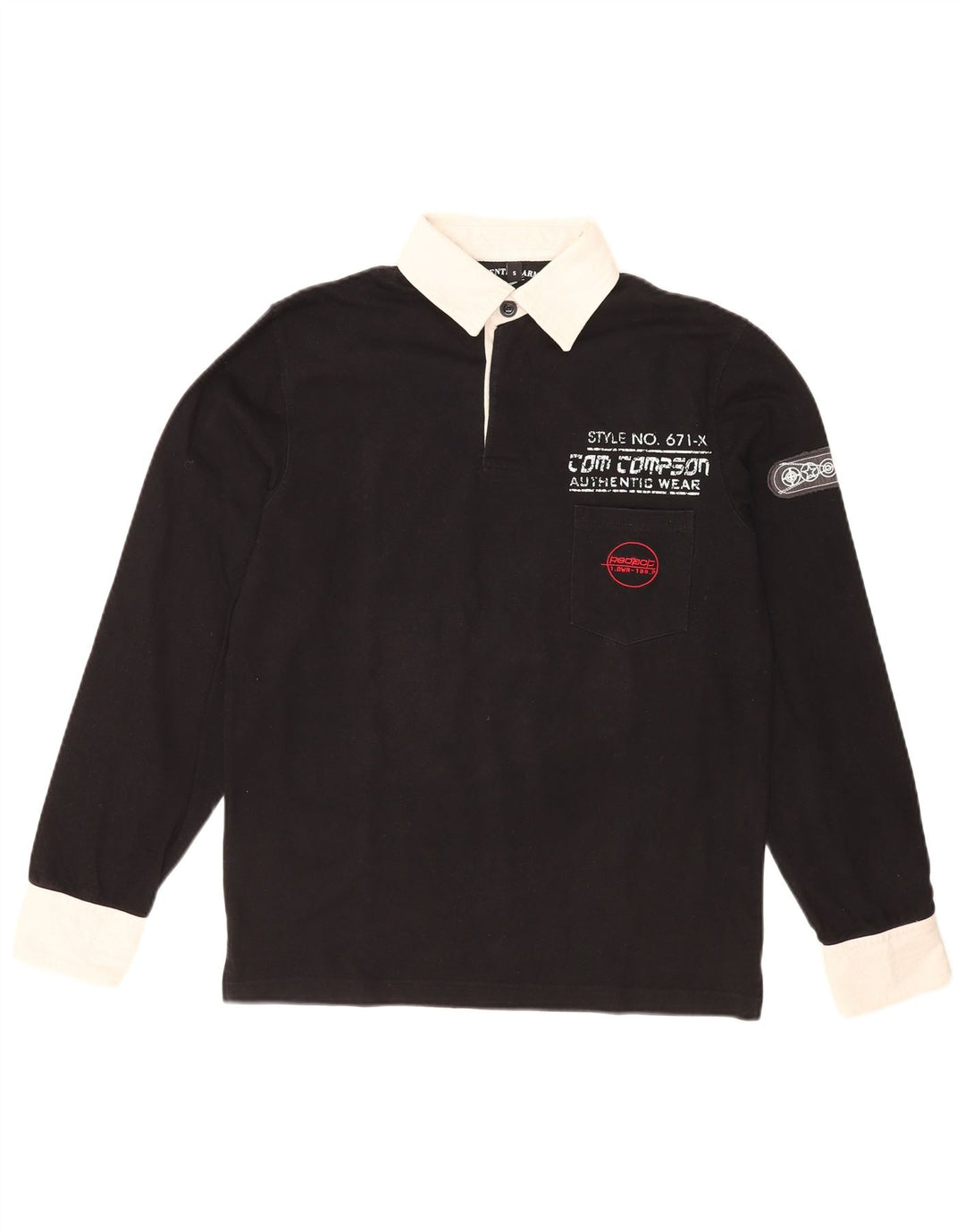 Polo da rugby grafica da uomo Tom Tompson Small Black Colourblock