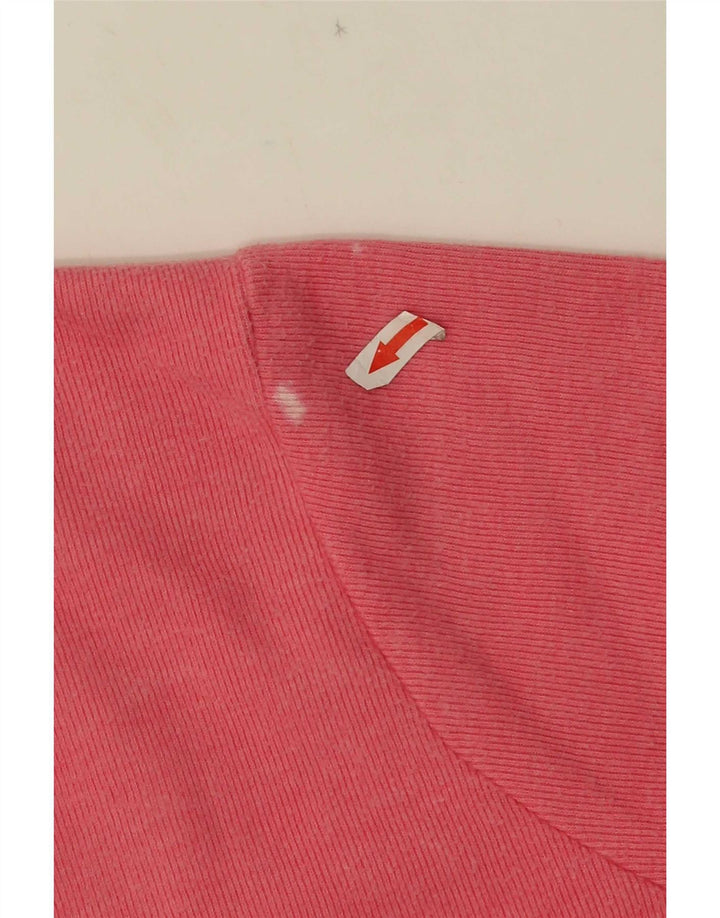 Top Zara da donna oversize a maniche lunghe UK 16 grande cotone rosa