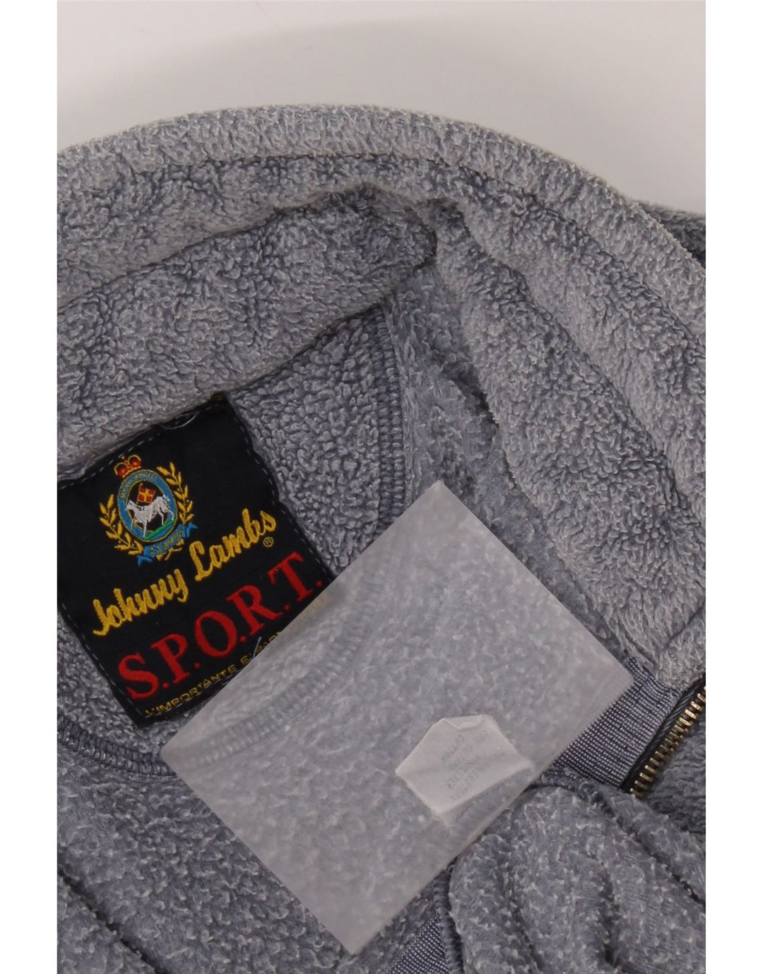 Johnny Lambs - Maglione in pile da uomo con zip e collo, grande, in poliestere Fair Isle blu