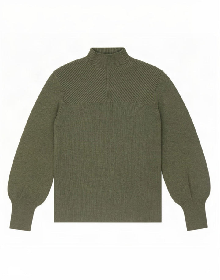 Maglione maglione a collo alto da donna Marks & Spencer UK 14 Verde medio
