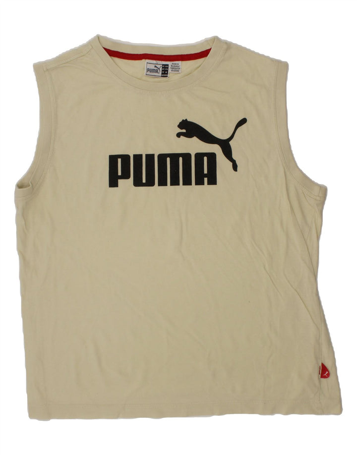 PUMA Boys Graphic Vest Top 15-16 Years Off White Vintage Puma and Second-Hand Puma from Messina Hembry 