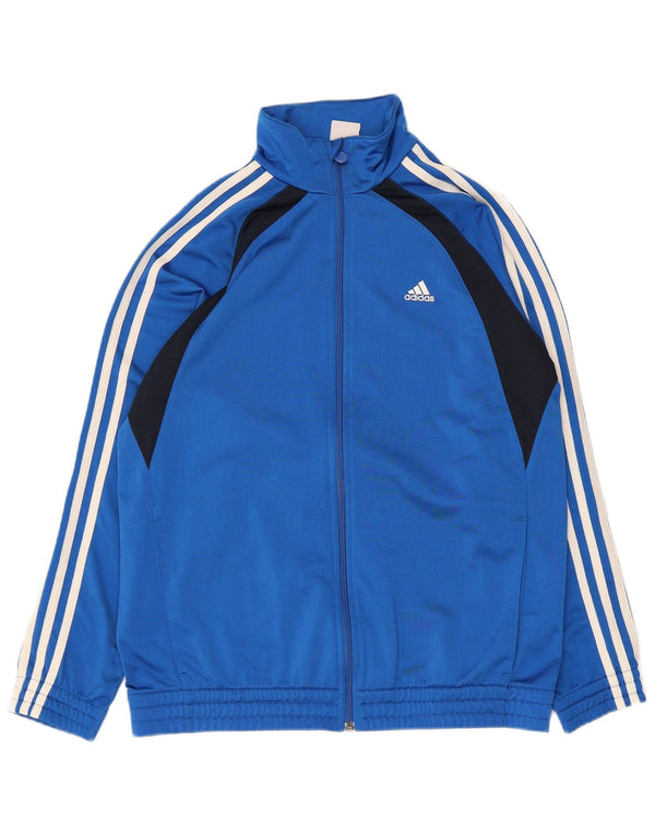 Giacca da tuta da ragazzo Adidas 15-16 anni in poliestere color block blu