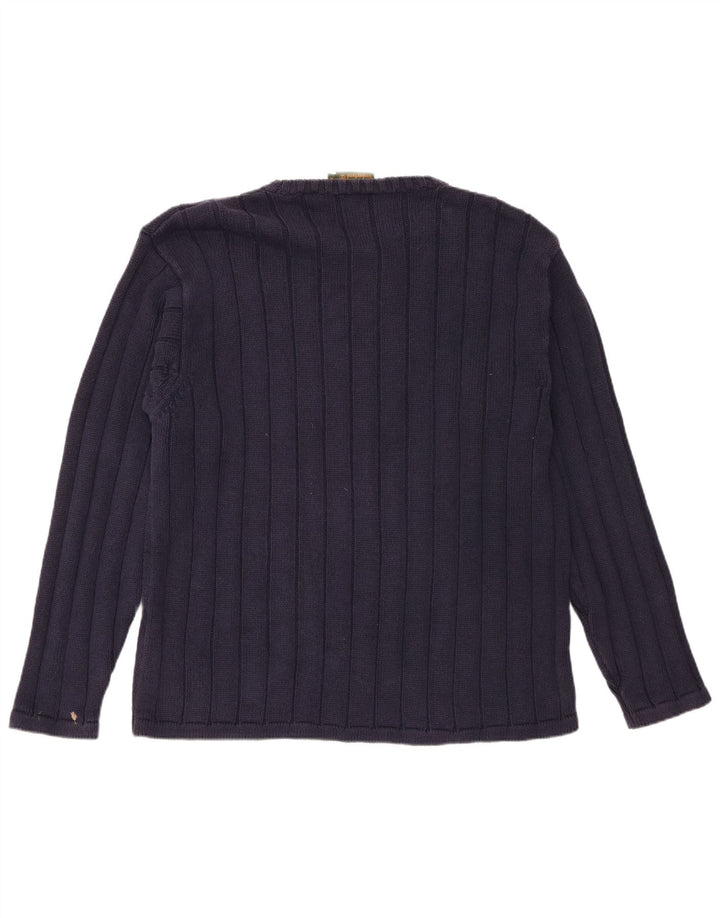 Maglione maglione girocollo da uomo Timberland cotone medio blu navy