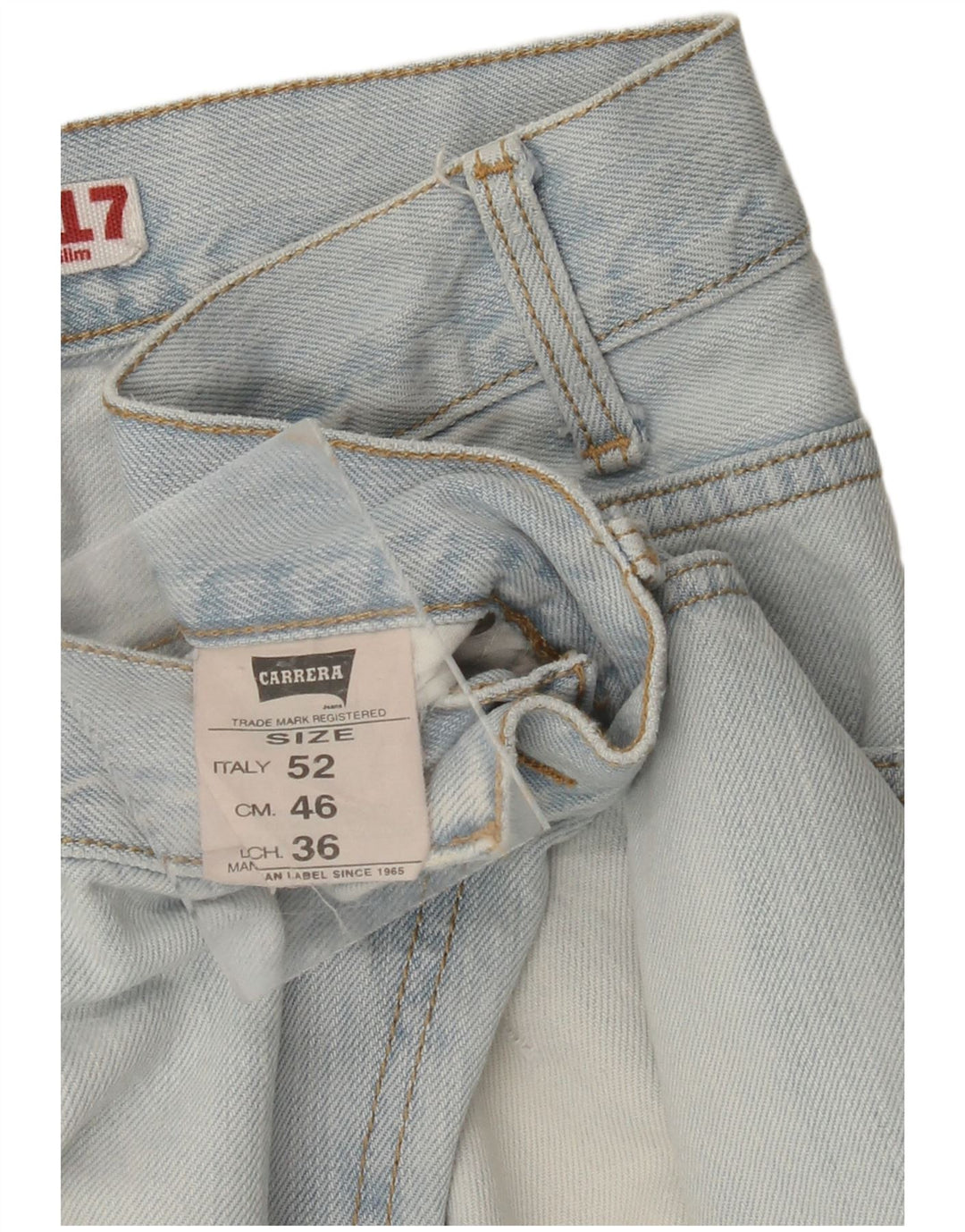 CARRERA Jeans slim da uomo 717 effetto consumato IT 52 XL W36 L34 Cotone blu