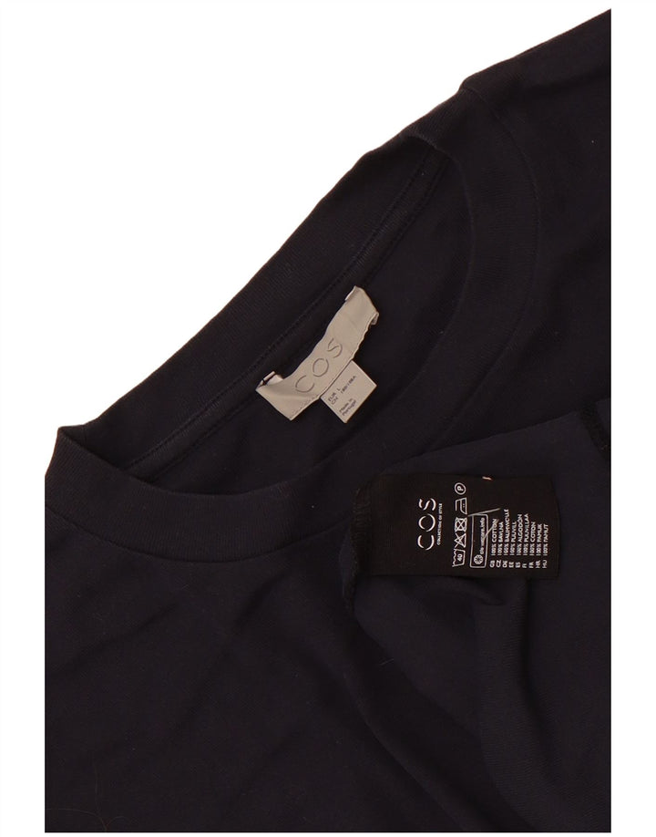 T-shirt da uomo Cos Top grande in cotone blu navy
