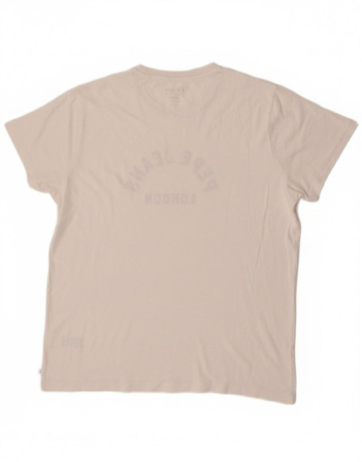 PEPE Jeans T-shirt grafica regolare da uomo XL in cotone bianco