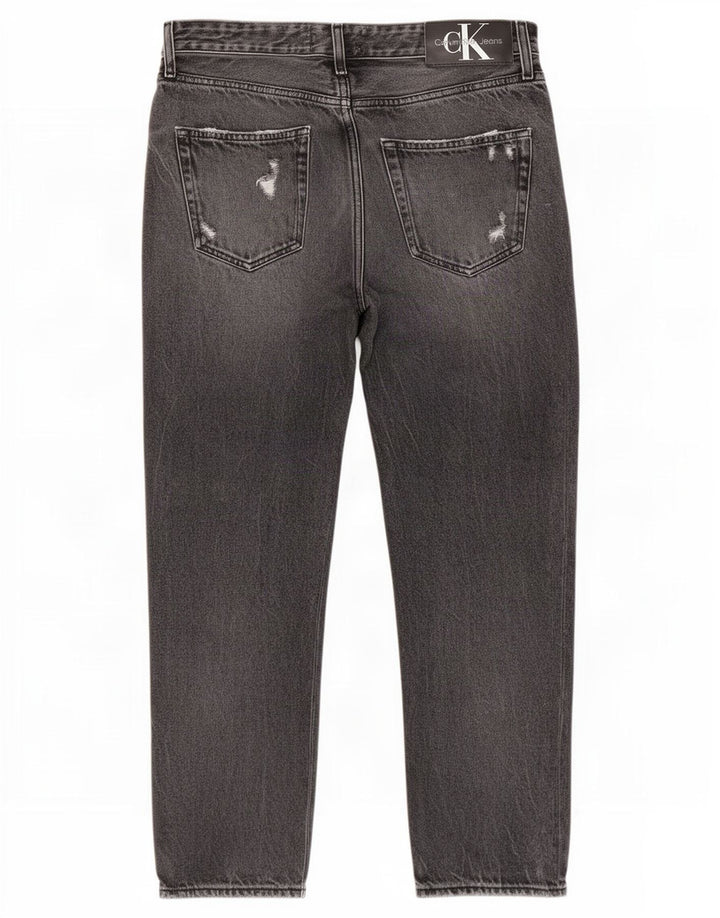 Jeans slim invecchiati da uomo Calvin Klein W31 L27 Grigi