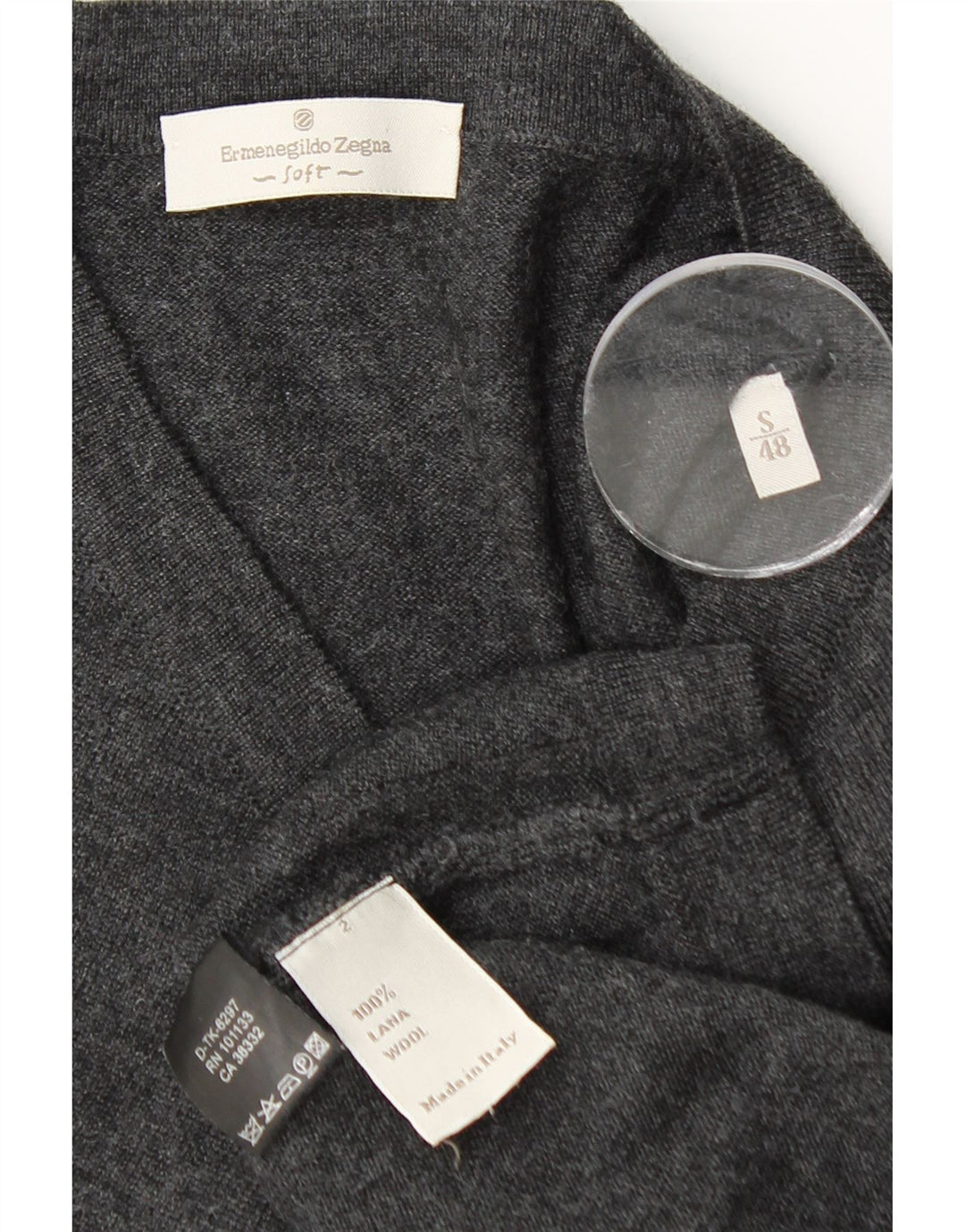 Canotta da uomo Ermenegildo Zegna IT 48 Small Lana nera