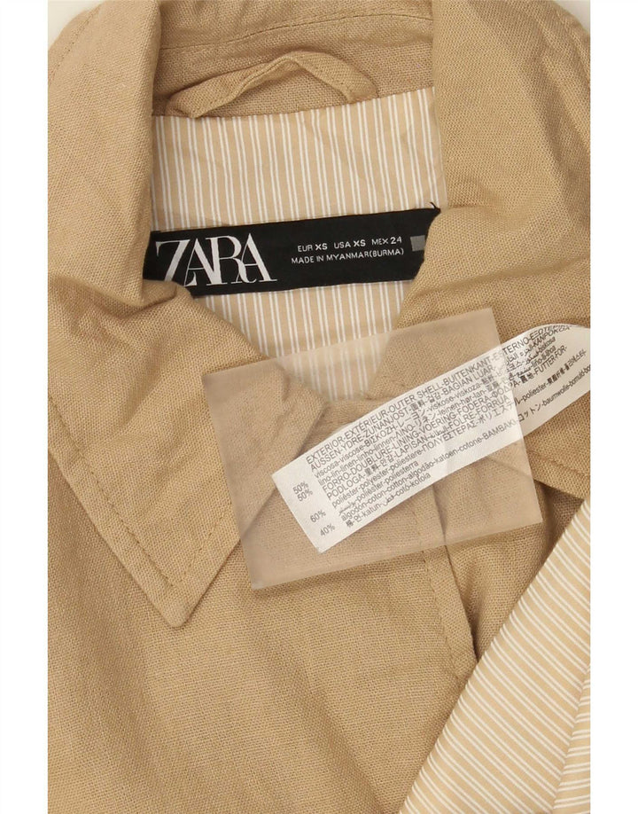 Giubbotto bomber oversize da donna Zara UK 6 XS Beige viscosa