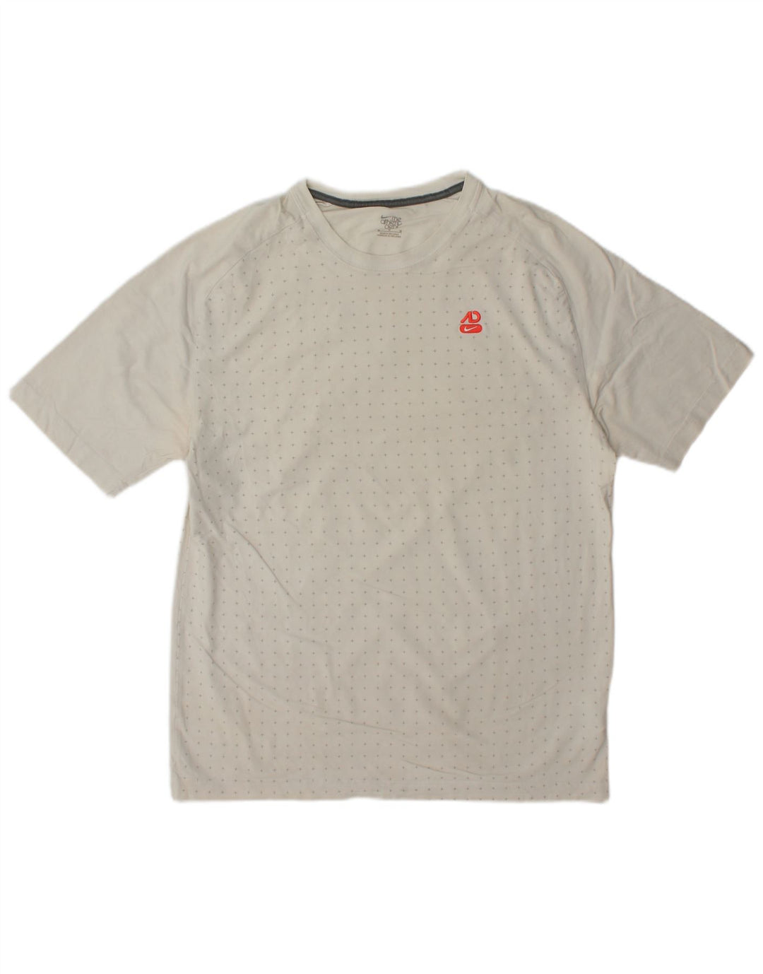 T-shirt da uomo Nike Top in cotone maculato bianco medio