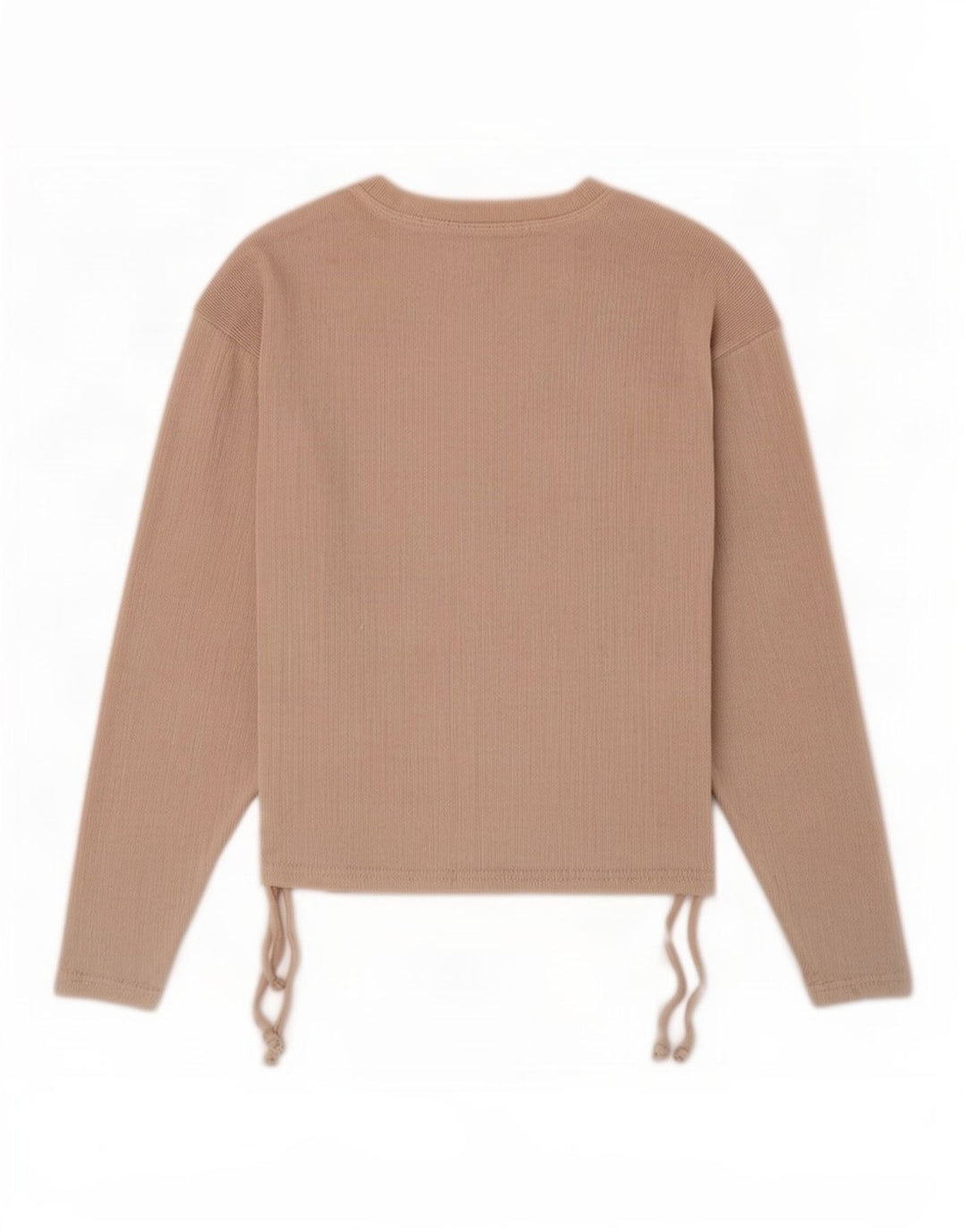 Top Zara da donna a maniche lunghe UK 10 Small Beige Poliestere