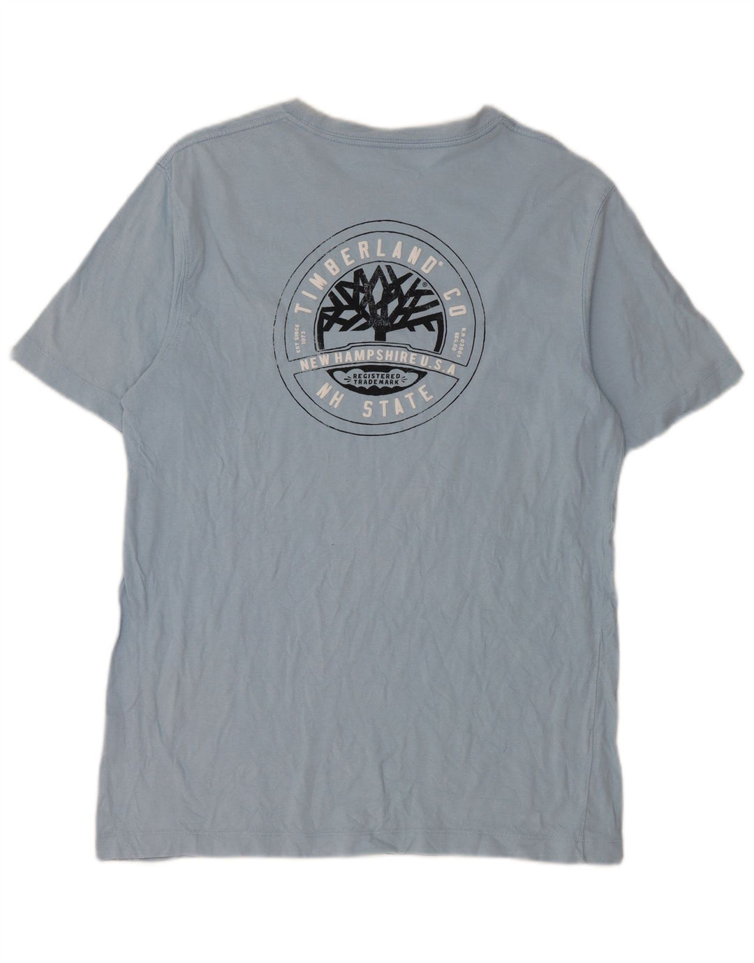 TIMBERLAND T-shirt grafica da uomo Top in cotone blu medio