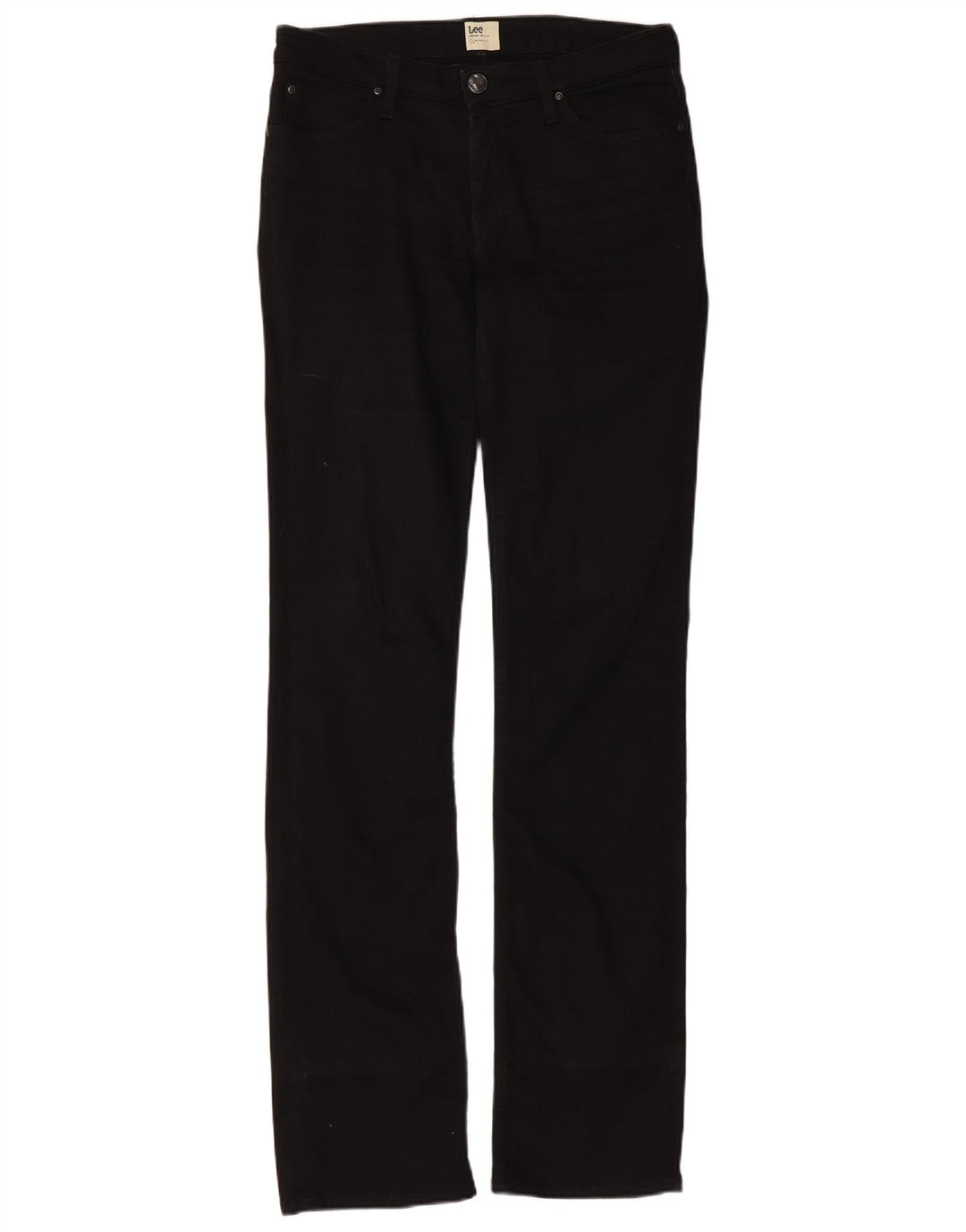 Jeans dritti slim Marlin da donna Lee W30 L35 cotone nero