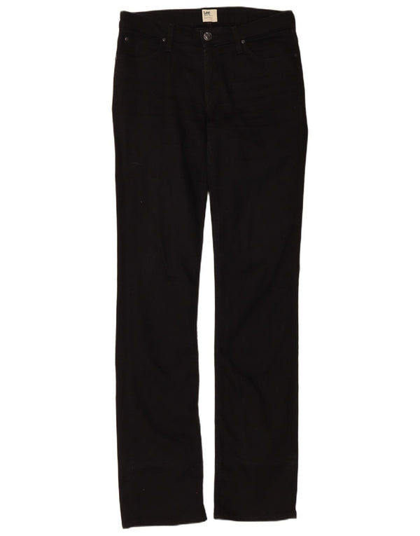 Jeans dritti slim Marlin da donna Lee W30 L35 cotone nero