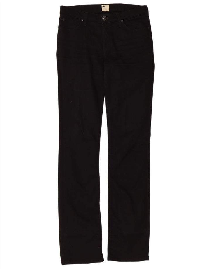 Jeans dritti slim Marlin da donna Lee W30 L35 cotone nero