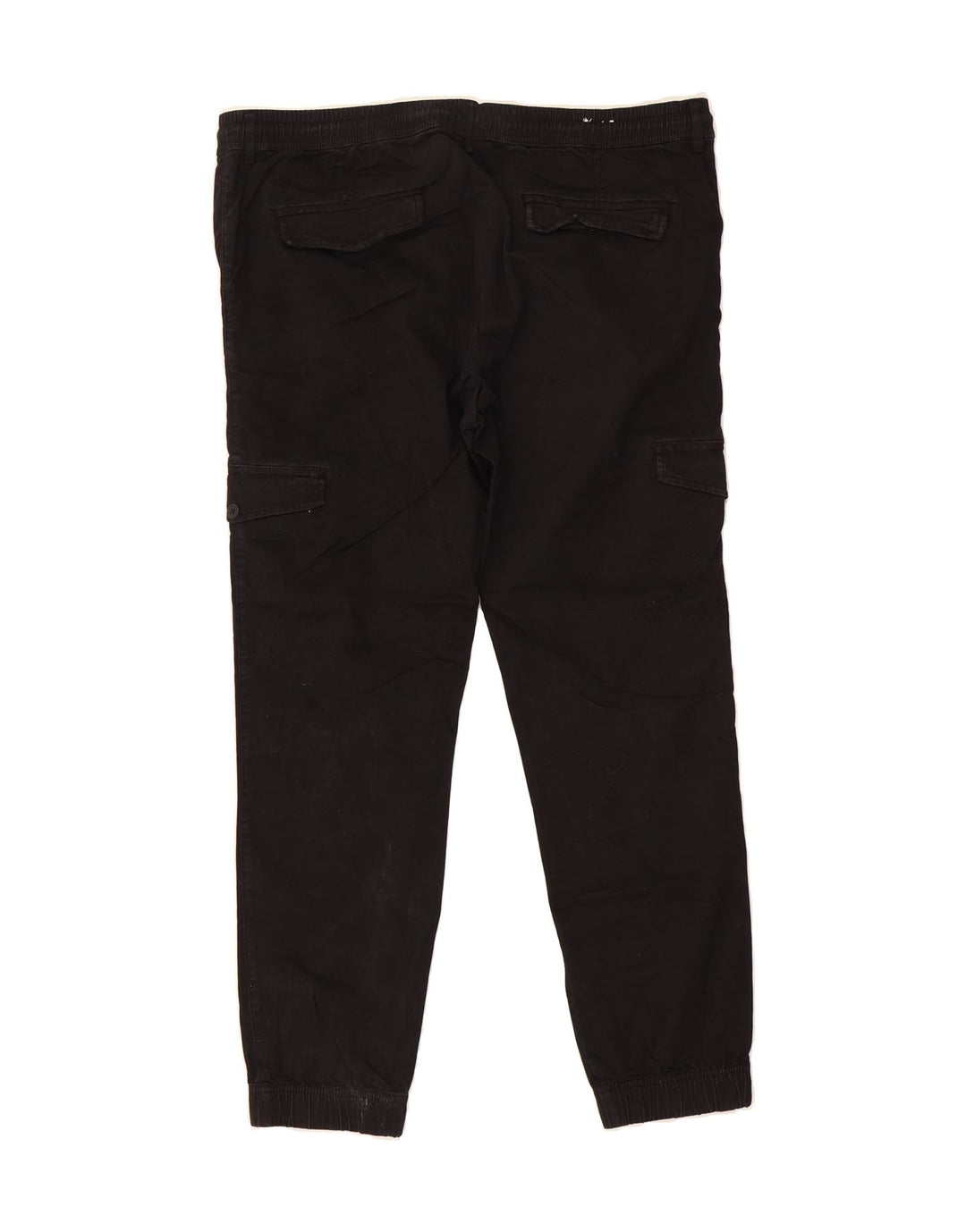 ZARA Mens Joggers Cargo Trousers Large W38 L30  Black Cotton Vintage Zara and Second-Hand Zara from Messina Hembry 