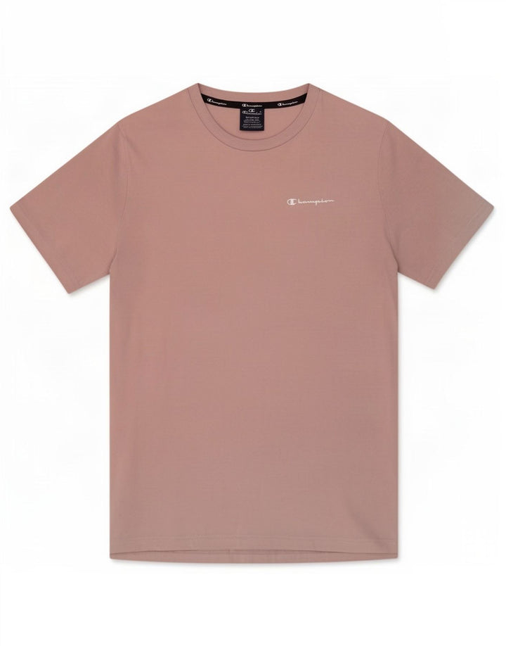 T-shirt da uomo Champion Top in cotone rosa medio