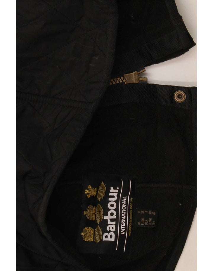 Gilet trapuntato oversize da donna Barbour UK 10 piccolo poliestere nero