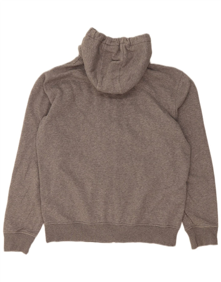 Maglione con cappuccio e zip da uomo Fred Perry in cotone grigio medio