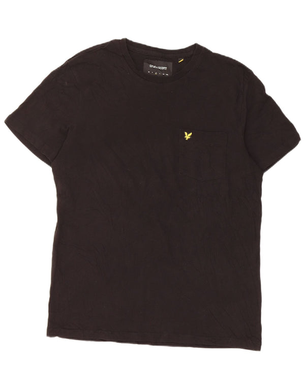 T-shirt da uomo Lyle & Scott Top in cotone nero medio