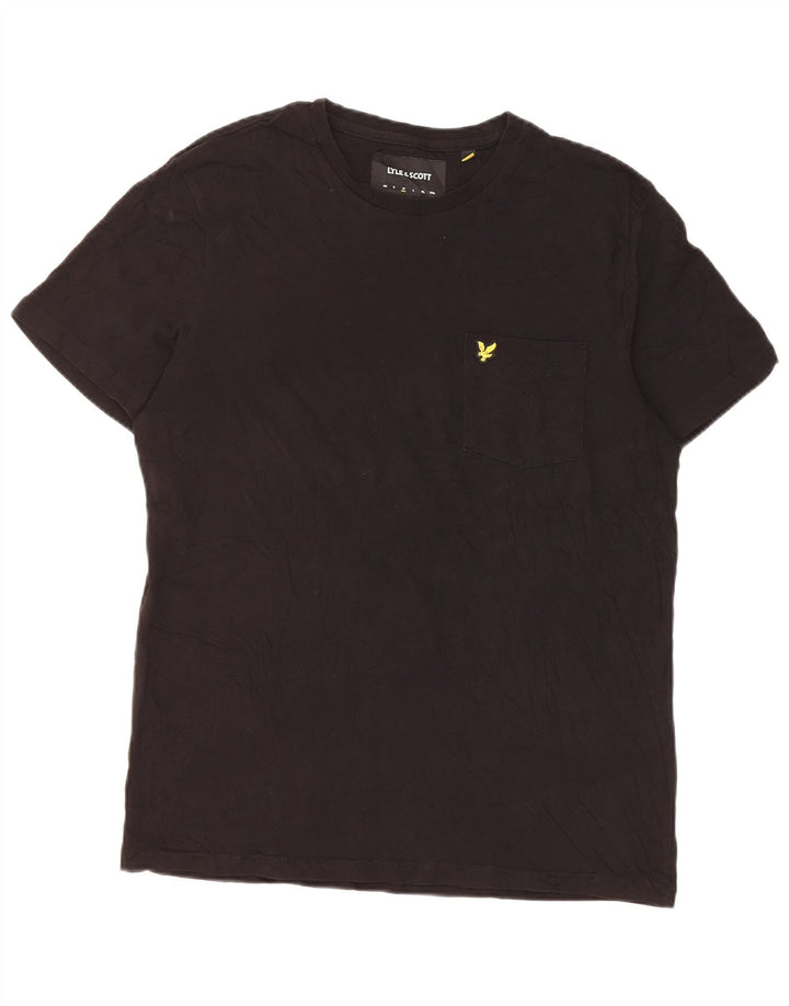 T-shirt da uomo Lyle & Scott Top in cotone nero medio