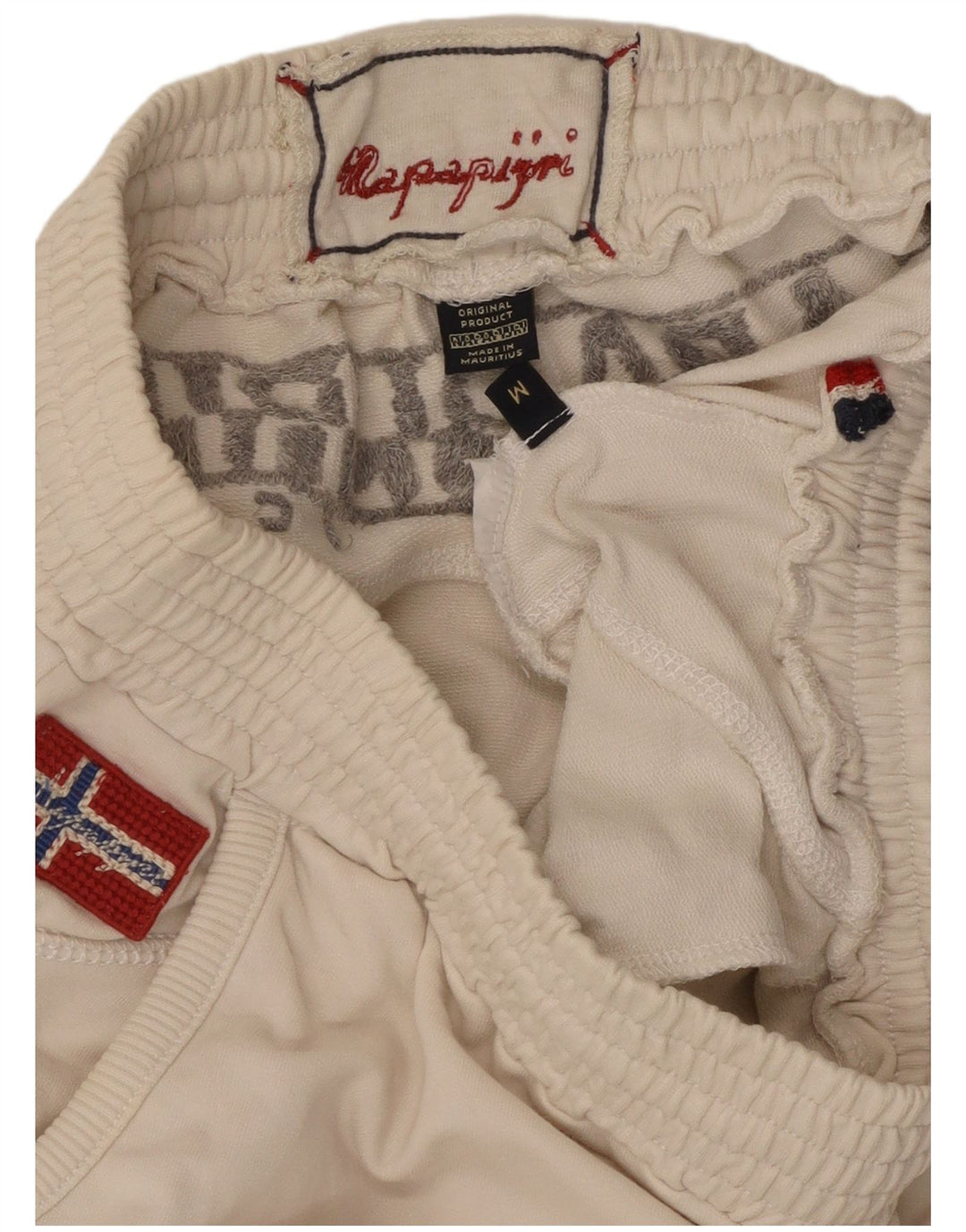 NAPAPIJRI Pantaloni da tuta con grafica da donna Joggers UK 12 Medium White