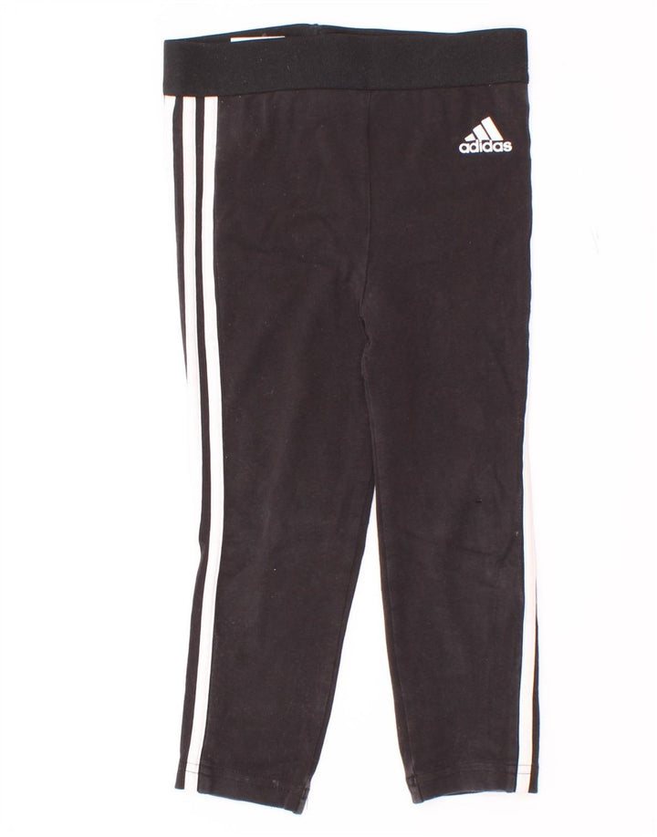 Leggings Adidas Bambina 2-3 Anni Cotone Nero