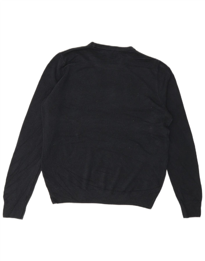 MARKS & SPENCER Maglione maglione girocollo da uomo medio blu navy acrilico