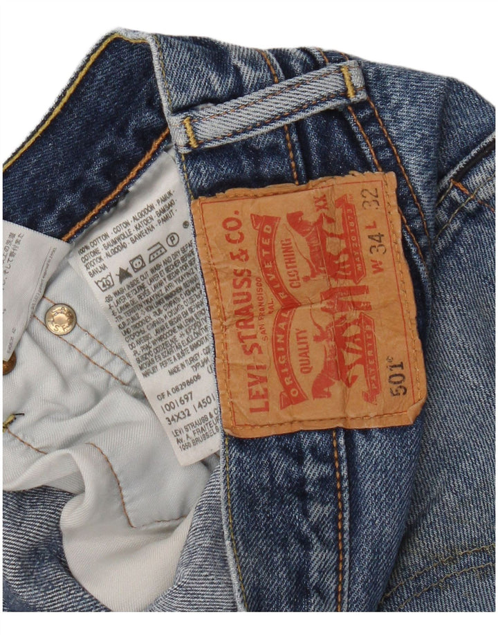 Levi's Uomo 501 Jeans dritti W34 L32 Cotone Blu