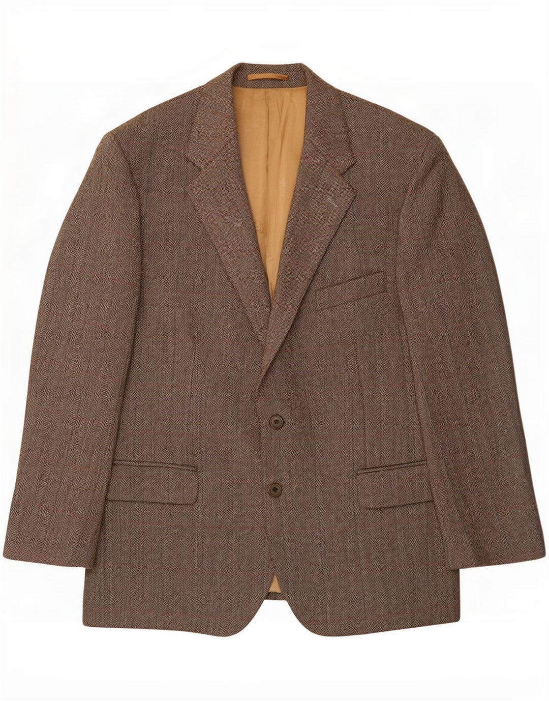 Giacca blazer da uomo a 2 bottoni Magee UK 46 3XL Lana nuova a spina di pesce grigia