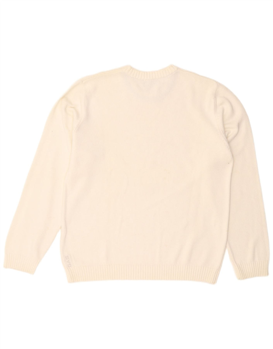 Maglione maglione girocollo da uomo Gas 2XL cotone bianco
