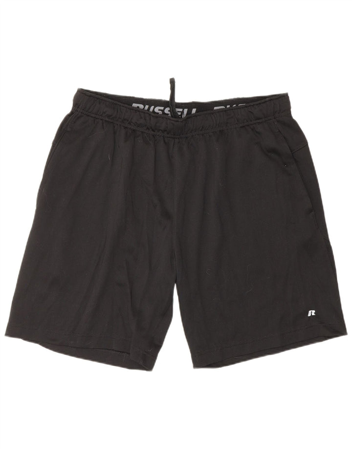 Pantaloncini sportivi da uomo Russell Athletic grandi neri in poliestere