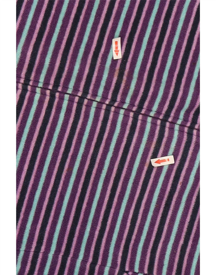 Giacca in pile da donna Marks & Spencer UK 22 2XL Poliestere a righe viola