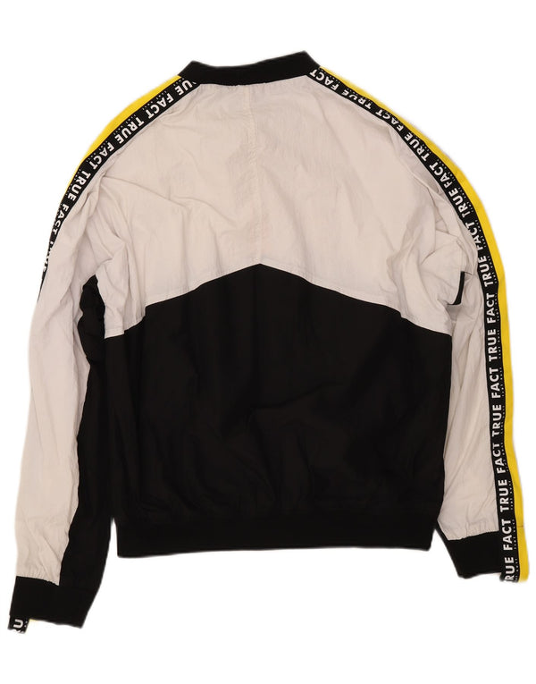 Giacca a vento con grafica ZARA da uomo UK 40 Large White Colourblock