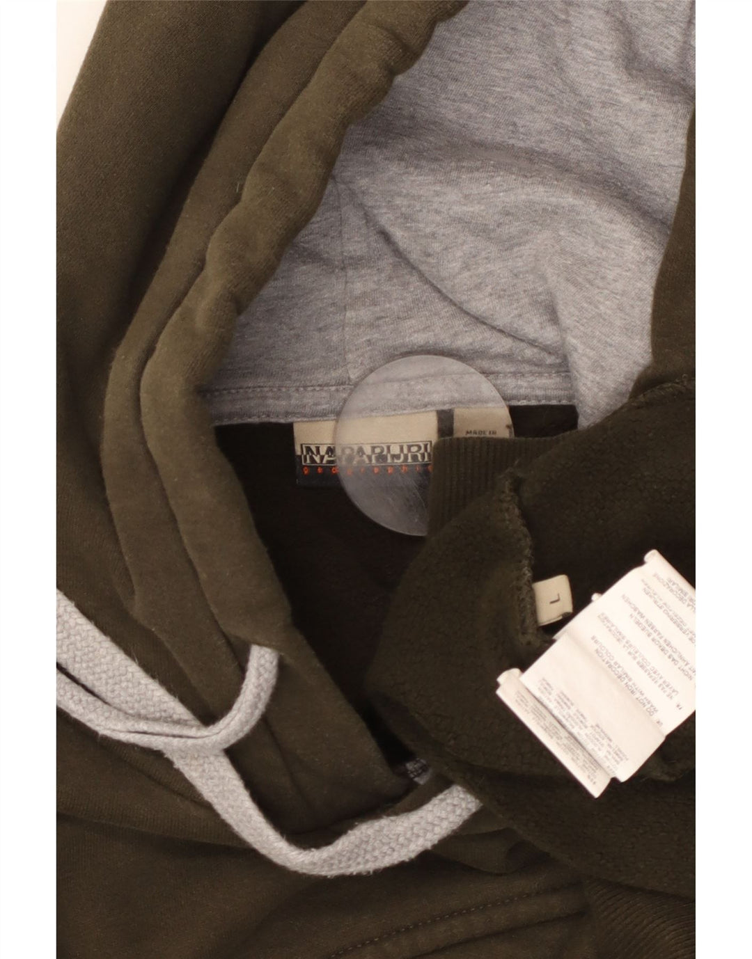 Maglione con cappuccio grafico geografico da uomo NAPAPIJRI grande cotone kaki