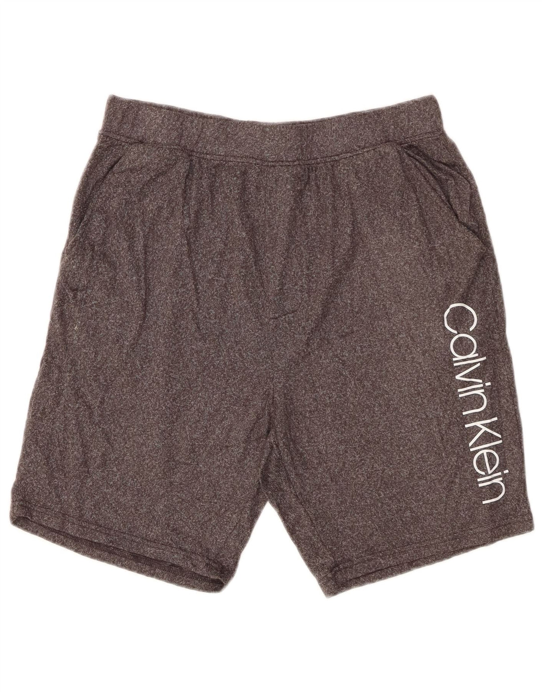 CALVIN KLEIN Pantaloncini sportivi grafici da uomo Poliestere chiazzato grigio medio