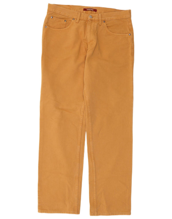 Pantaloni casual dritti da uomo Carrera W34 L31 cotone giallo