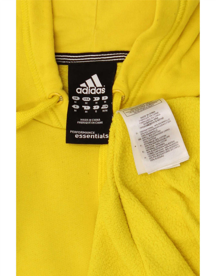 Felpa con cappuccio grafica da uomo Adidas, media, in poliestere giallo