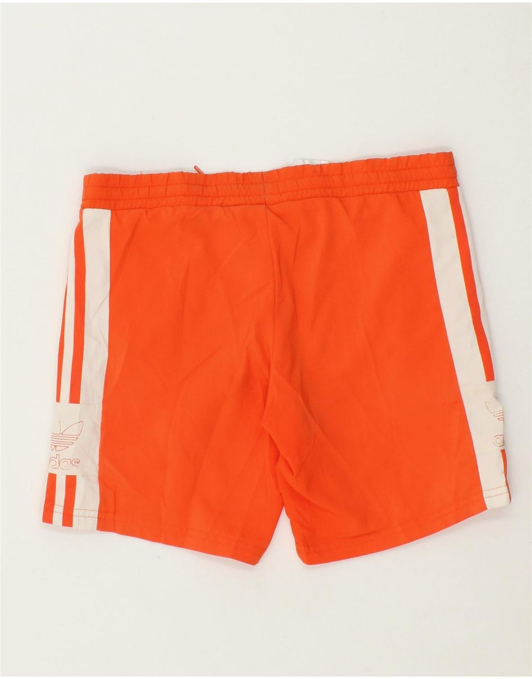ADIDAS Boys Graphic Sport Shorts 9-10 Years  Orange Colourblock Polyester Vintage Adidas and Second-Hand Adidas from Messina Hembry 