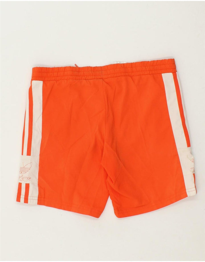ADIDAS Boys Graphic Sport Shorts 9-10 Years  Orange Colourblock Polyester Vintage Adidas and Second-Hand Adidas from Messina Hembry 