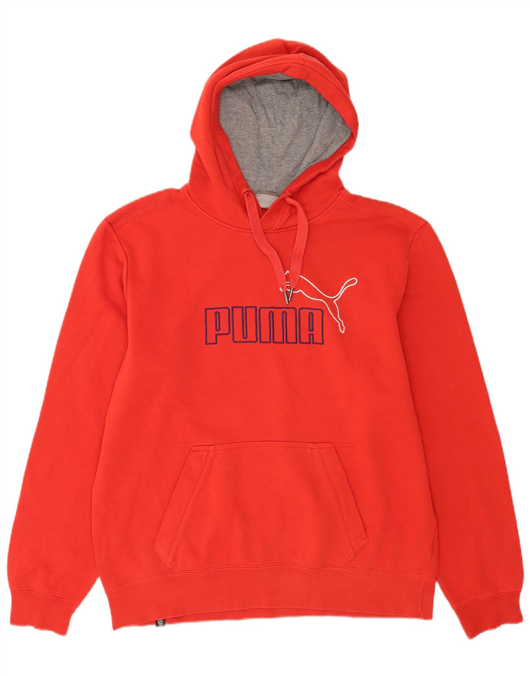 Felpa con cappuccio grafica da uomo Puma Large in cotone rosso