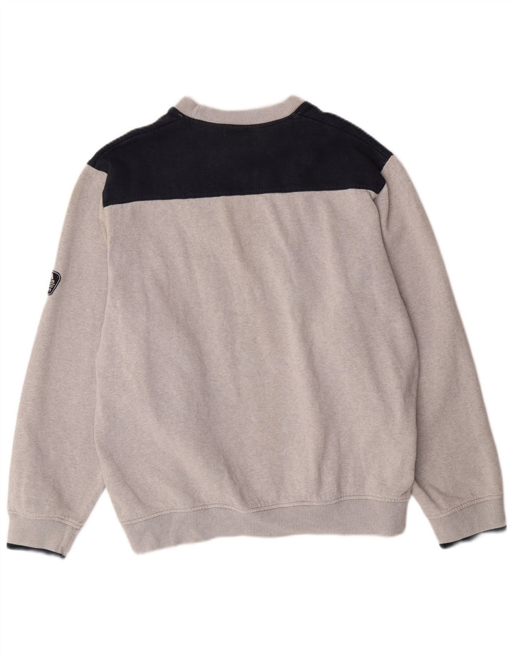 Felpa grafica da uomo Adidas Maglione grande color grigio grigio