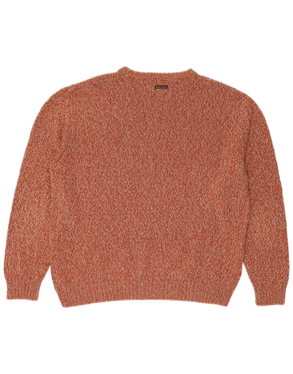 Maglione maglione girocollo da uomo Marlboro Classics XL Lino screziato arancione