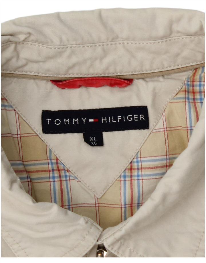 TOMMY HILFIGER Giubbotto bomber da uomo UK 42 XL Cotone bianco
