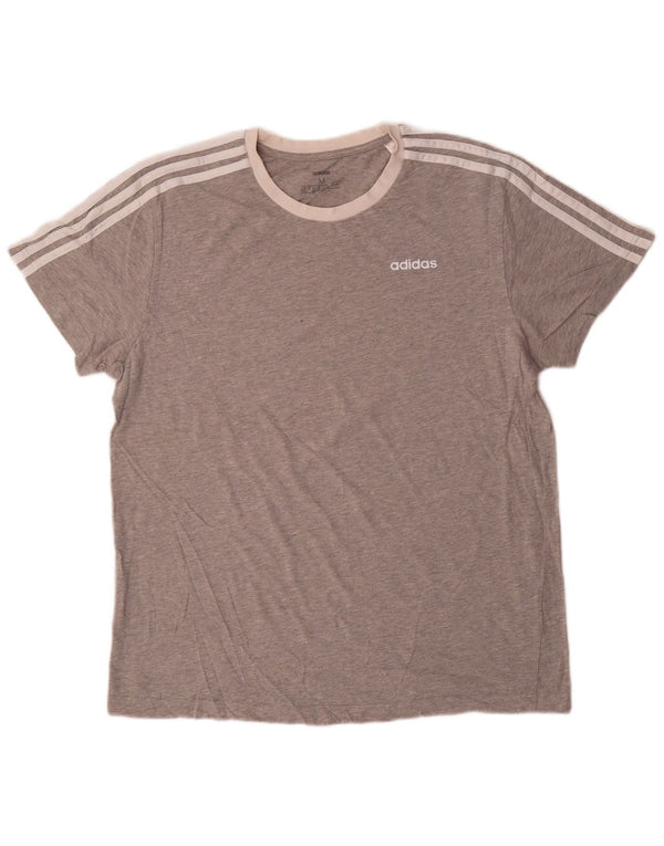T-shirt da donna Adidas Top UK 12/14 cotone grigio medio