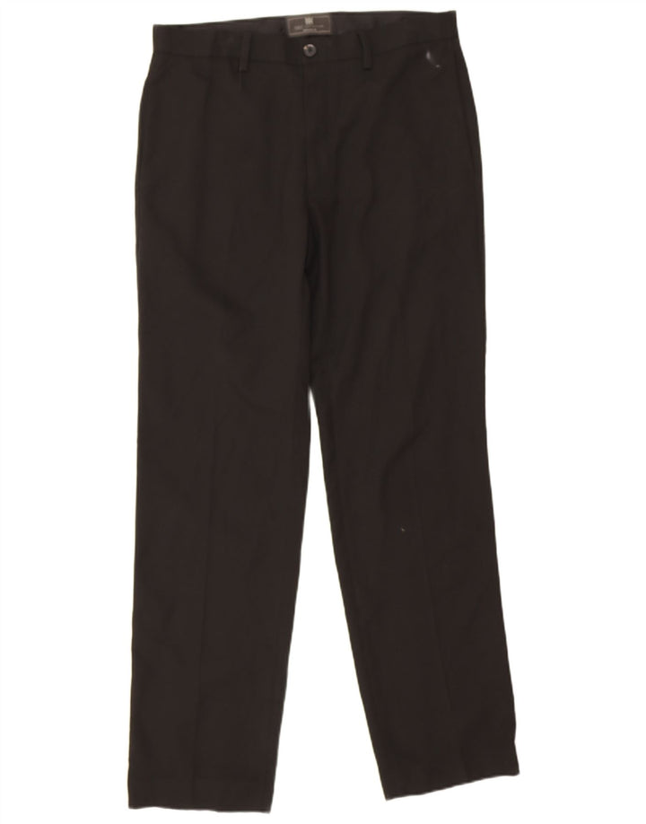 Pantaloni chino dritti da donna Marks & Spencer W32 L31 poliestere nero