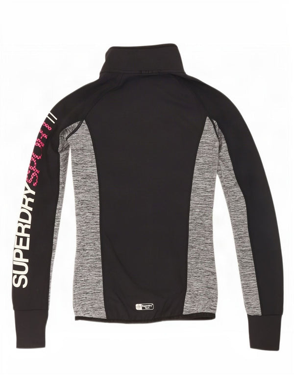 Giacca da ginnastica da donna con grafica Superdry UK 6 XS Black Colourblock