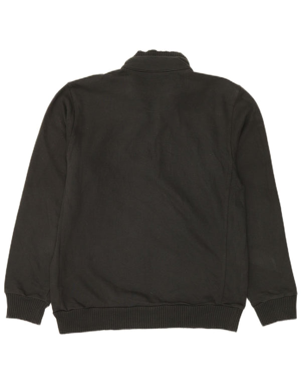 Felpa Champion da uomo classica con zip e collo, maglione, cotone nero medio