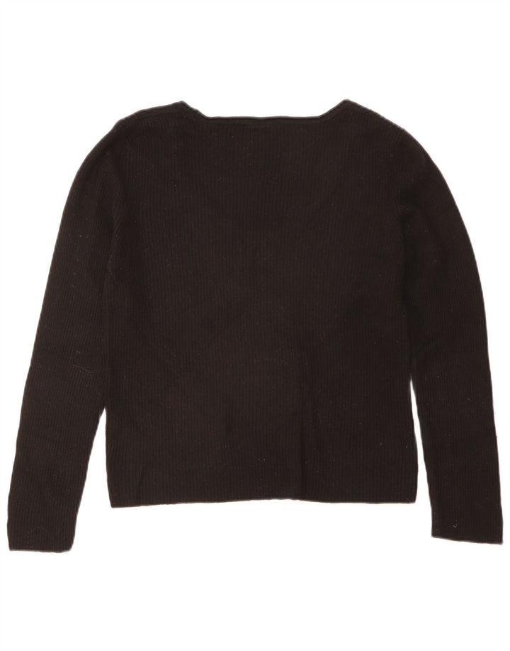 Top Zara da donna a maniche lunghe UK 18 XL viscosa nera